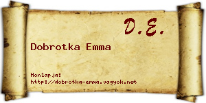 Dobrotka Emma névjegykártya